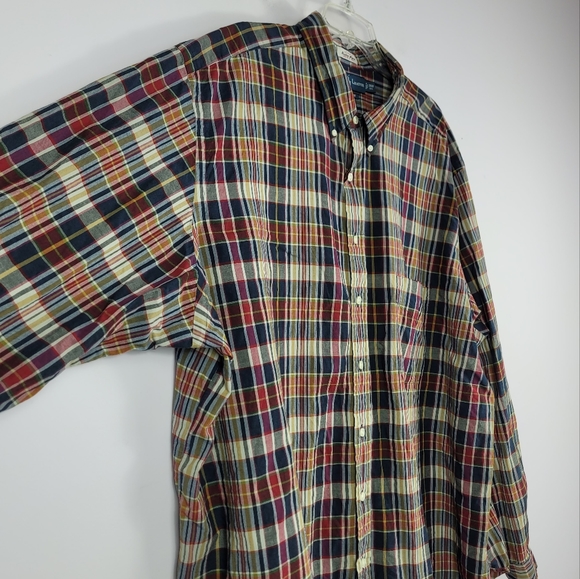 Ralph Lauren Bleeding Madras Plaid Men's Button Down Shirt 3XB - Picture 2 of 7